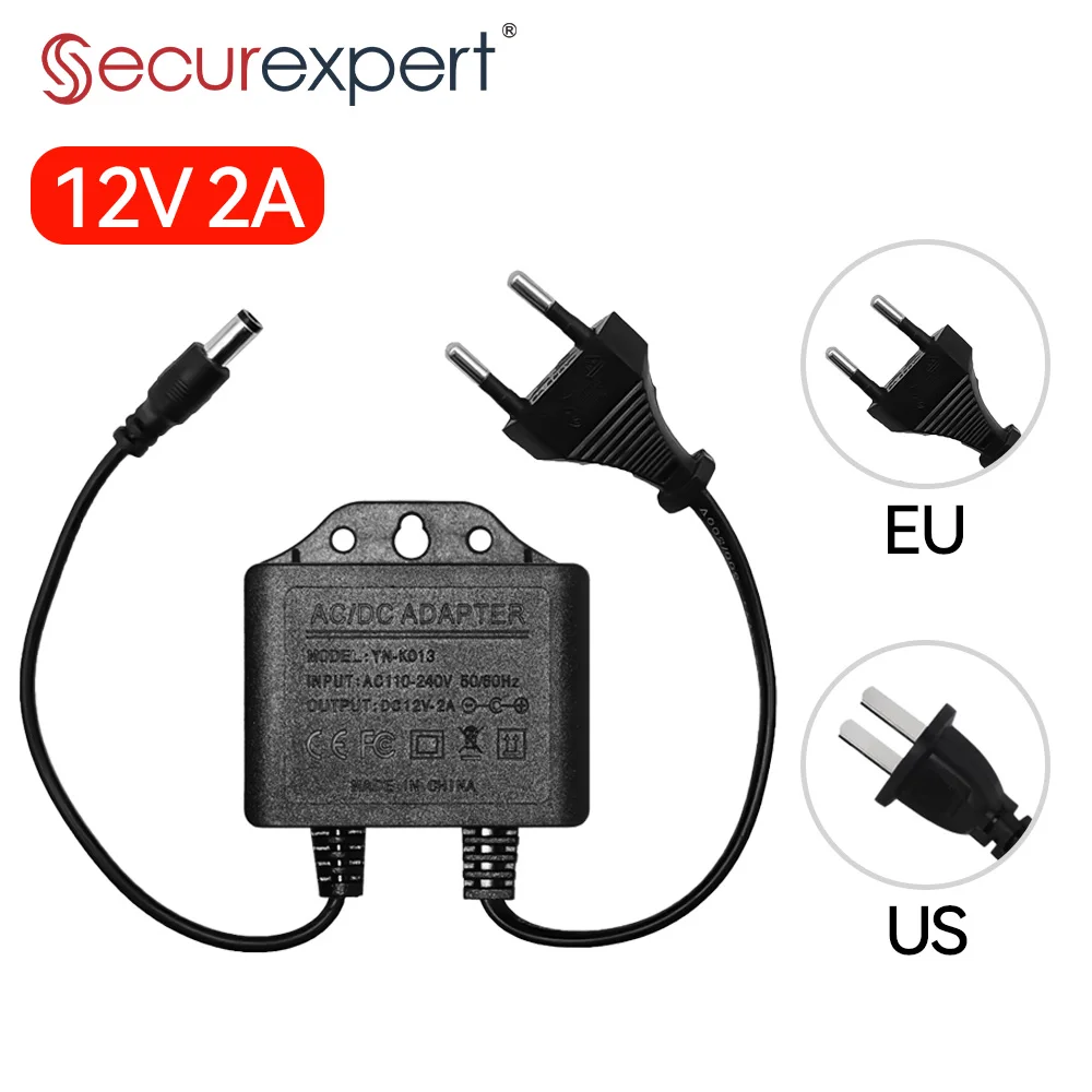 Outdoor Power Adapter - Netzteil DC12V 2A Wasserdicht EU-Stecker 5,5x2,1mm