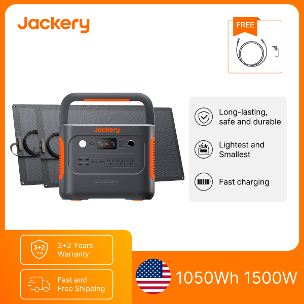 Outdoor Power Wire - Jackery E1000AC 1050Wh tragbare Powerstation mit