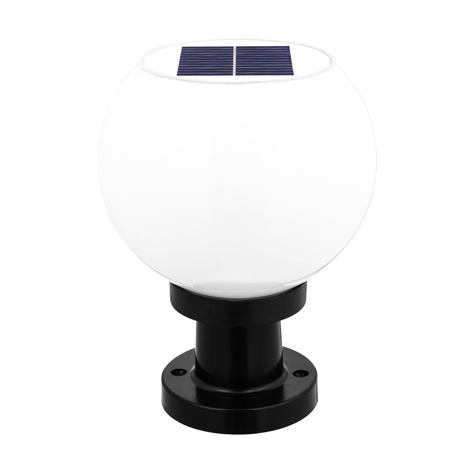 Outdoor Powerwall - 1 Solarbetriebene Runde LED-Wand- und Säulenlampe,