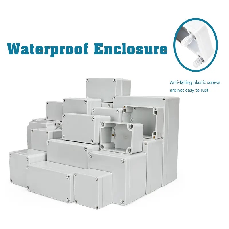 Outdoor Power Junction - IP67 Grau/Klare Abdeckung, wasserdichtes Anschlusskastengehäuse für