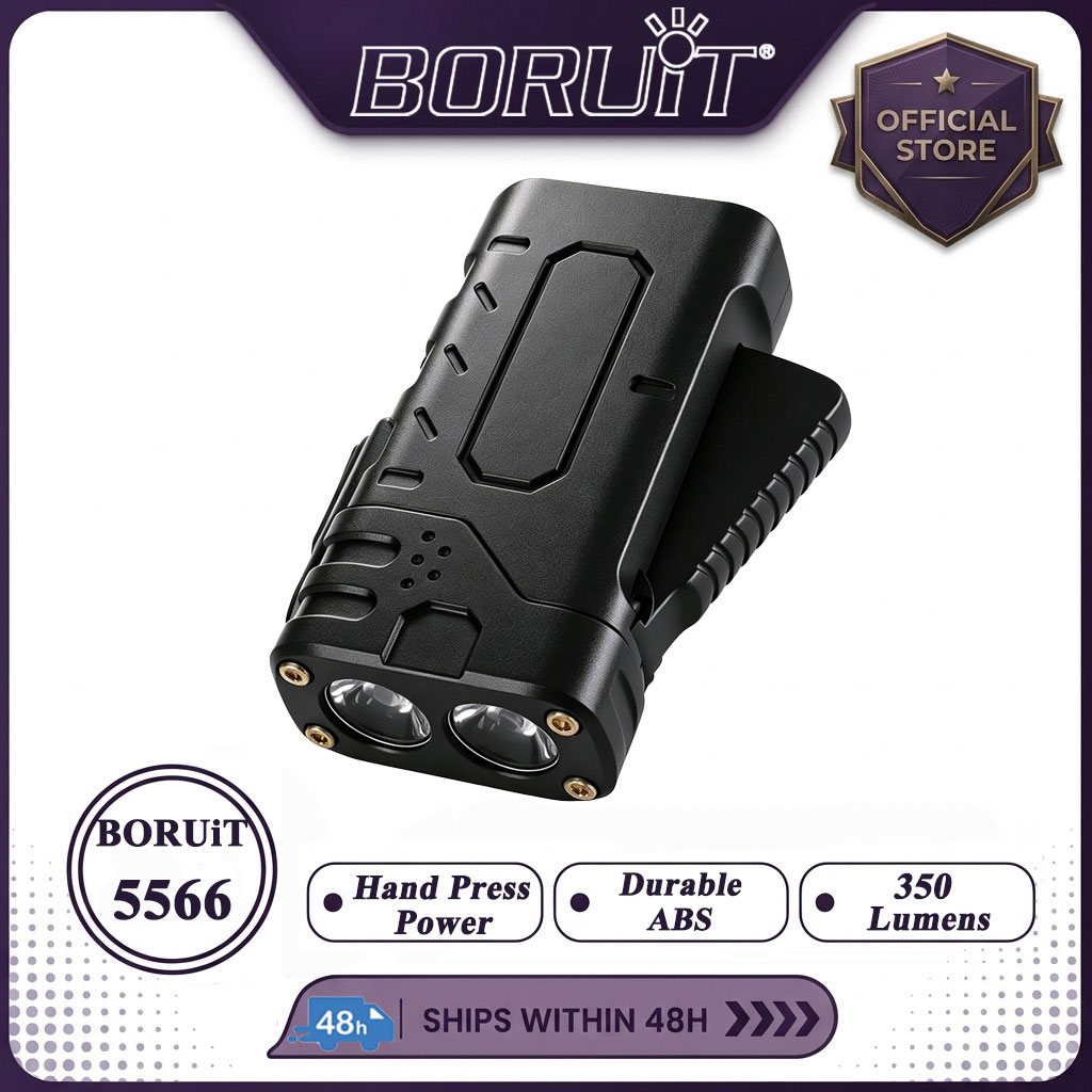Outdoor Power Inc - BORUIiT Handkurbel-EDC-LED-Taschenlampe, Typ-C wiederaufladbar, selbstbetriebene Taschenlampe,