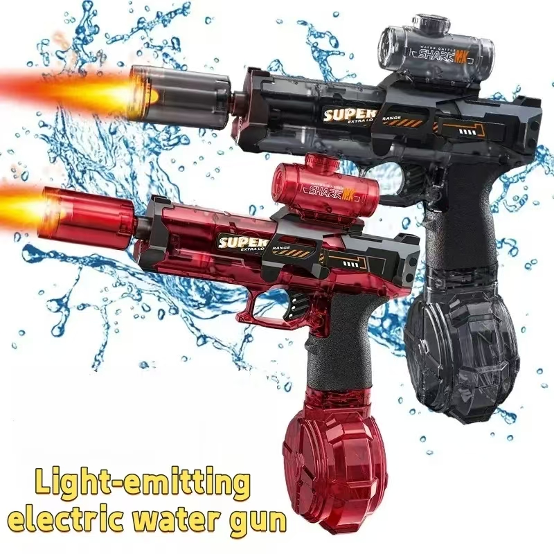 Outdoor Power Wash - Neue Hochgeschwindigkeits-Elektro-Wasserpistole mit Licht- und Flammeneffekt,
