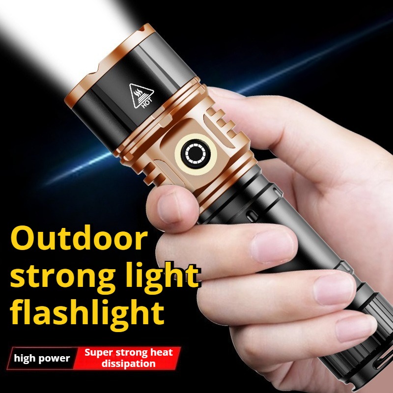 Outdoor Power Inc - Starke LED-Taschenlampe mit Hoher Leistung, Typ-C-Ladung,