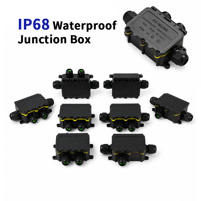 Outdoor Power Junction - IP68 Wasserdichte Anschlussdose 2-8 Wege 6-poliger