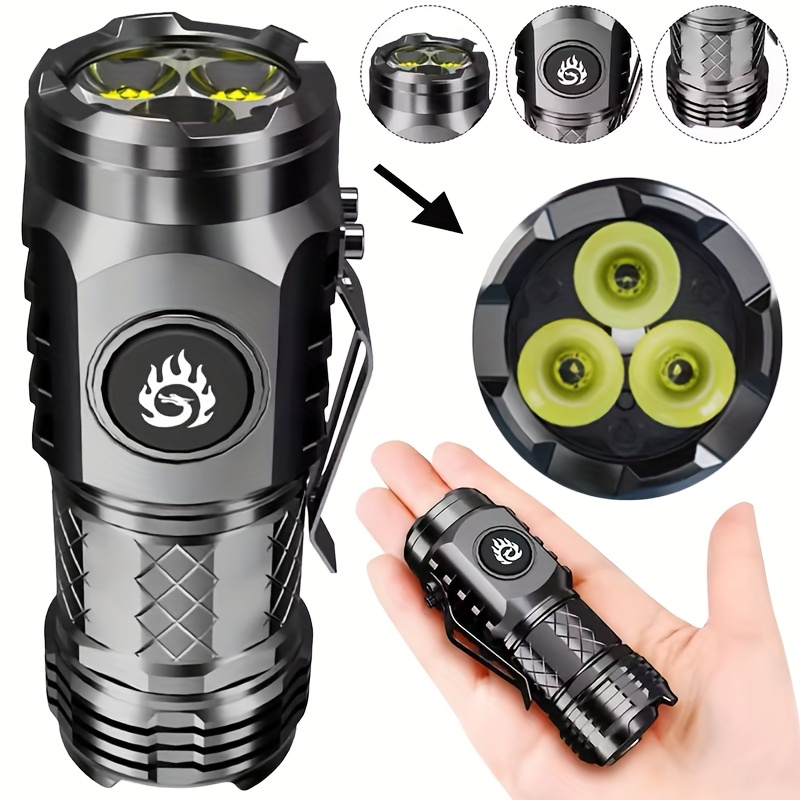 Outdoor Power Inc - Tragbare 3-LED-Taschenlampe mit hoher Helligkeit, Typ