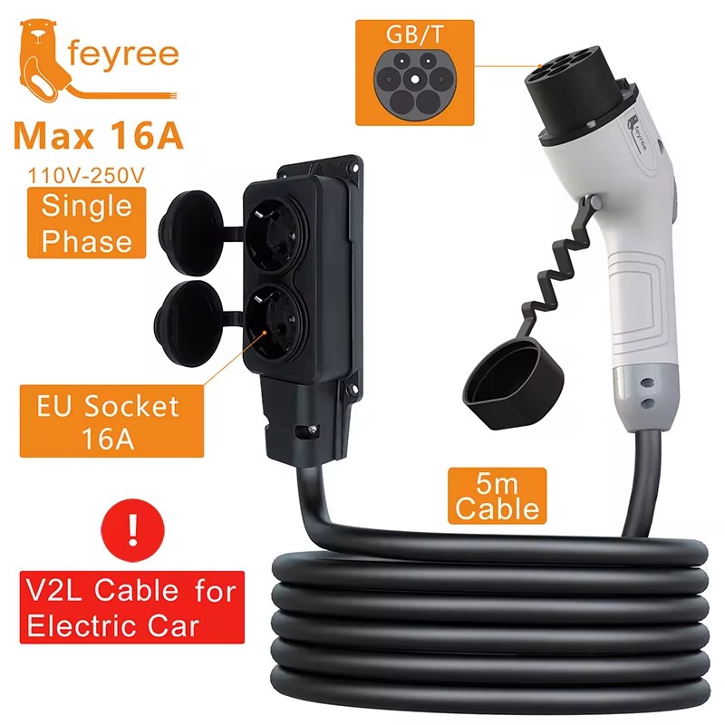 Outdoor Power Adapter - Feyree V2L Kabel Entladestecker EV-Ladegerät GBT-Buchse