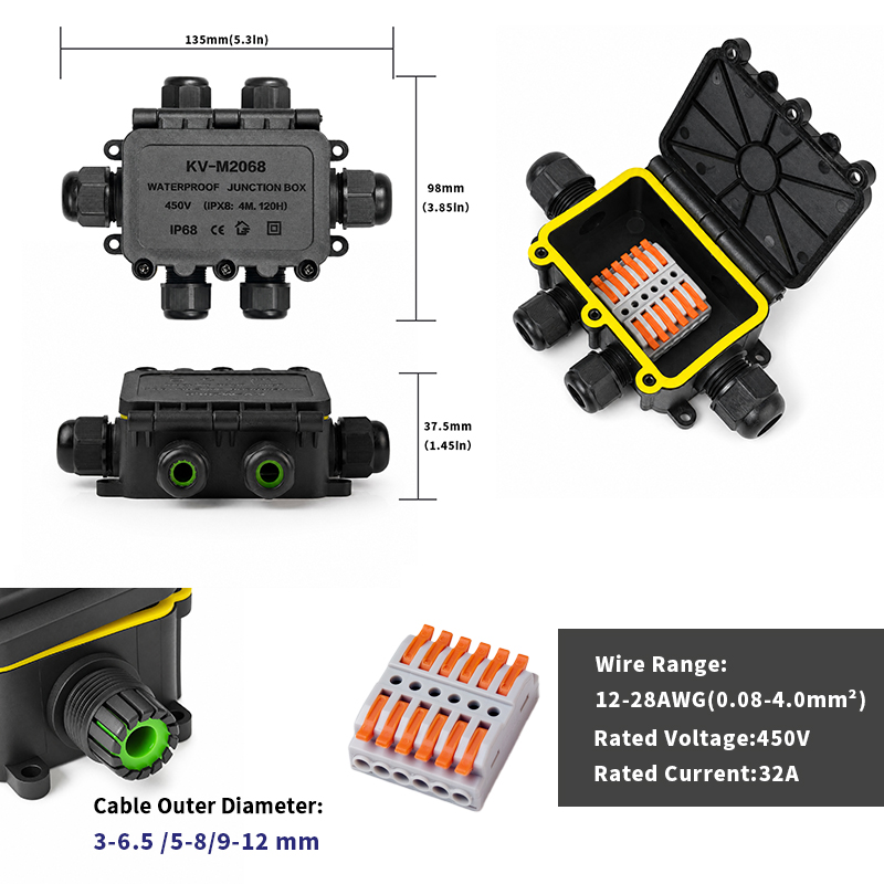 IP68 Wasserdichte Anschlussdos – Outdoor Power Junction Bewertung und Preis