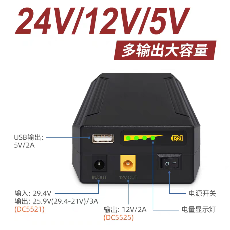 24V 12V 5V 22400mAh Li-Ionen-U – Outdoor Power Vacuum Bewertung und Preis